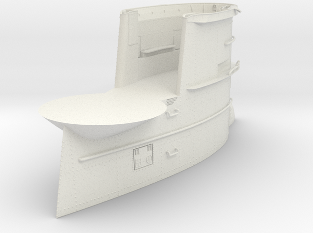 1/16 DKM U-Boot VII/C Conning Tower v2  in White Natural Versatile Plastic