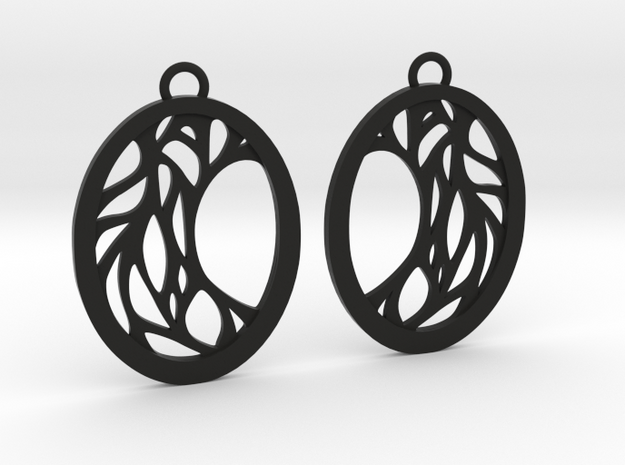 Meliae earrings in Black Natural Versatile Plastic: Large