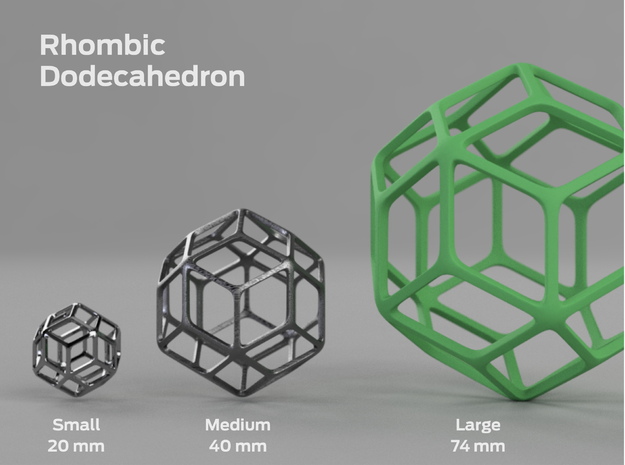 Rhombic Triacontahedron in Green Processed Versatile Plastic: Large