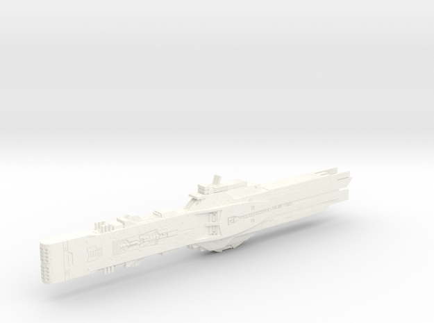 LoGH Alliance Flagship Hyperion 1:8000 in White Processed Versatile Plastic