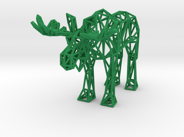 Moose (adult male) in Green Processed Versatile Plastic