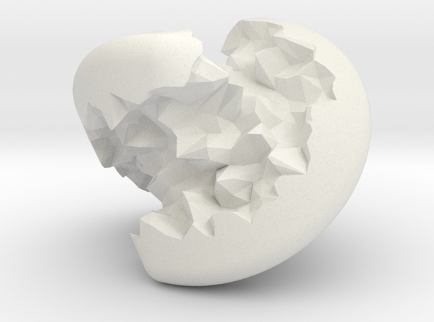Geode Sphericon in White Natural Versatile Plastic