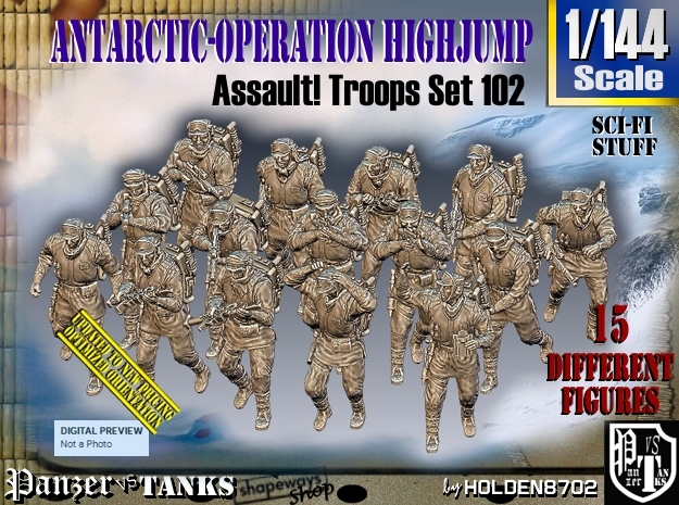 1/144 Antarctic Troops Set102 in Tan Fine Detail Plastic