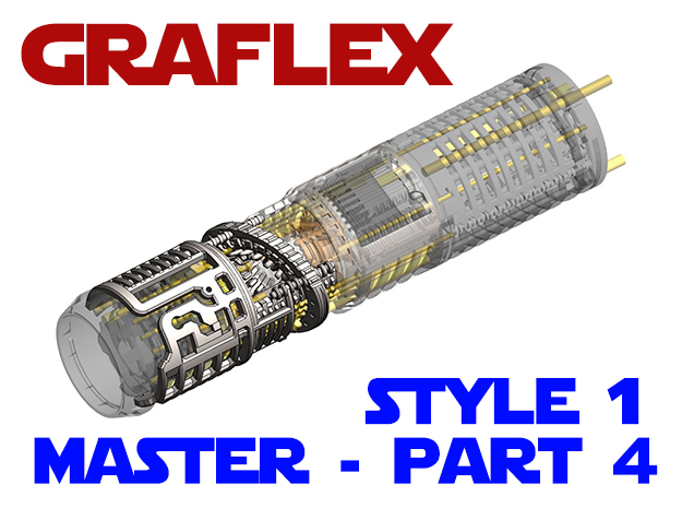 Graflex Master - Part4 Style1 - Shell2 in White Natural Versatile Plastic