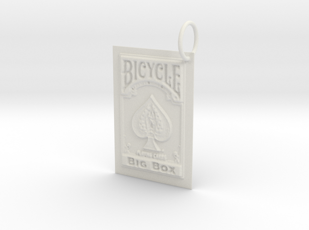 Bicycle Playing Cards Keychain in White Natural Versatile Plastic