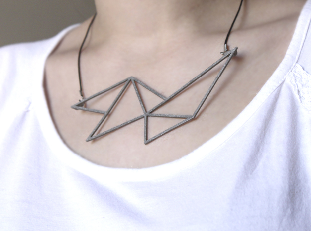 Sharp Necklace - Crystalline Series in Polished Nickel Steel