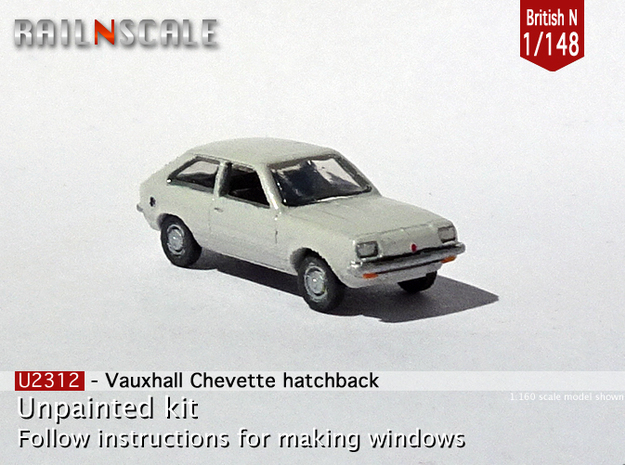Vauxhall Chevette hatchback (British N 1:148) in Tan Fine Detail Plastic
