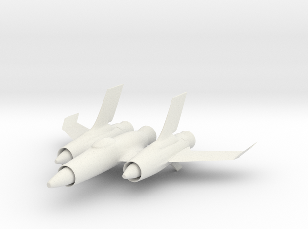 RA3 mig fighter Remodeled in White Natural Versatile Plastic