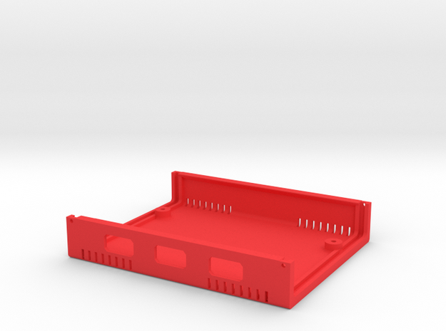 USB Sidecar for MiSTer Case B Shell (1/2) (v1.1) in Red Processed Versatile Plastic