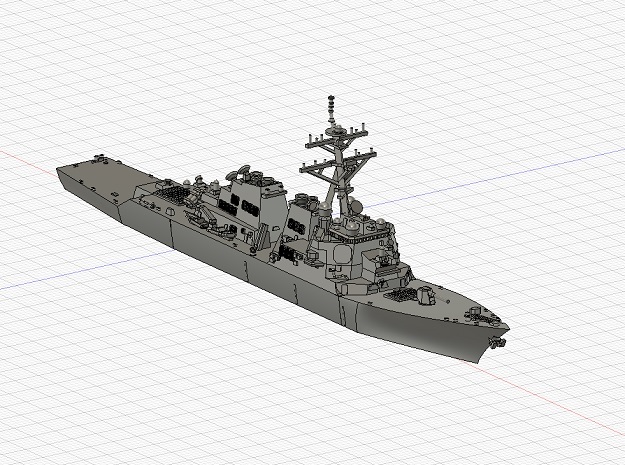1/1250 USS ArleighBurke in Tan Fine Detail Plastic