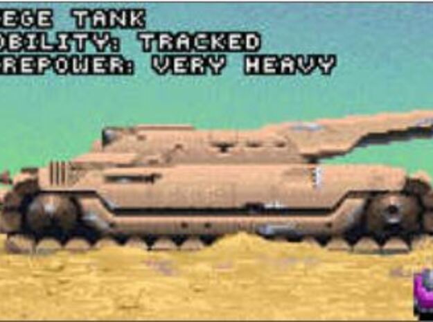 Dune 2 Siege Tank in high detail in Tan Fine Detail Plastic
