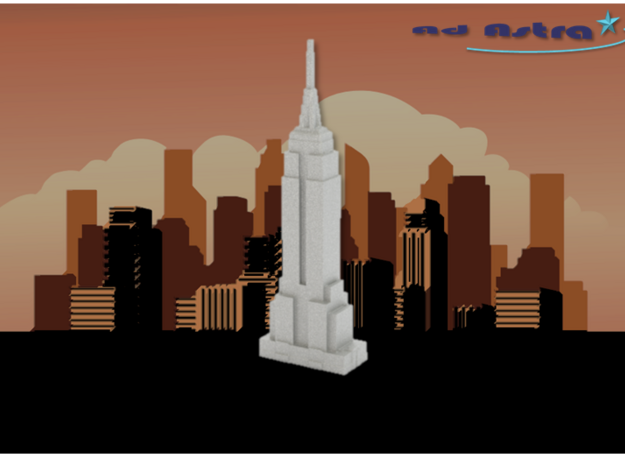 Empire State Building - New York (3 inch) in White Natural Versatile Plastic