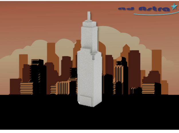 Willoughby Tower - Chicago (1:4000) in White Natural Versatile Plastic