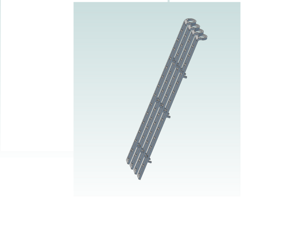 Signal Ladder 4 pc 15 ft 3/32 tube in Tan Fine Detail Plastic