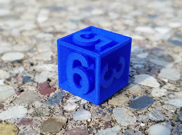 D6 - Plunged Sides in Blue Processed Versatile Plastic