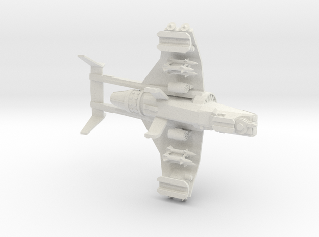 15mm Buzzard Gunship (Rocket Pods, Hunker-Killer M in White Natural Versatile Plastic