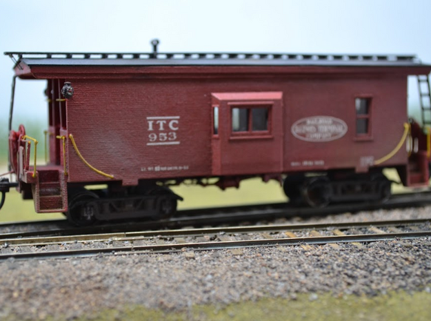 HO Scale Illinois Terminal Railroad Caboose ITRR 9 in Smooth Fine Detail Plastic: 1:87 - HO