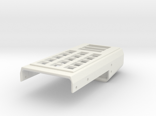 radiation monitor body top - part 1 of 3 in White Natural Versatile Plastic