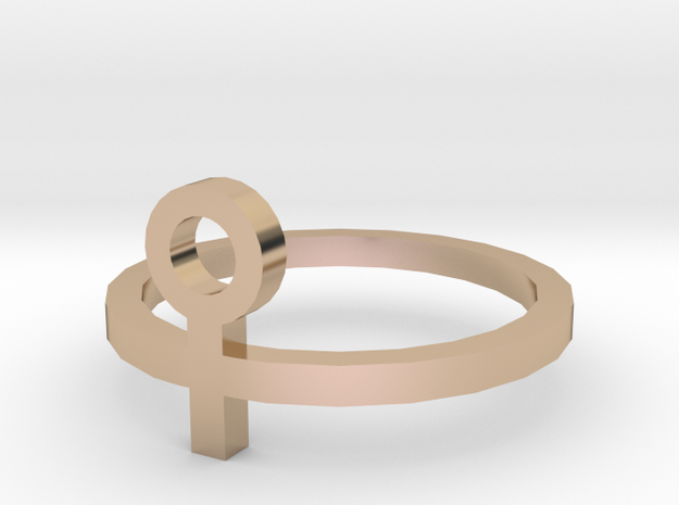 venus_ring in 14k Rose Gold Plated Brass