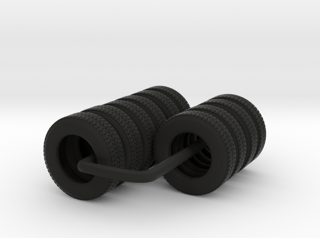 22.5" Tandem axle frame tire group in Black Natural Versatile Plastic