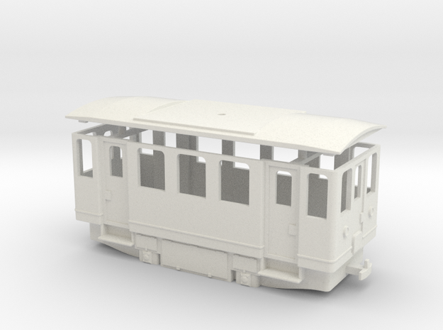 AE1s H0e / 009 simplified electric railcar in White Natural Versatile Plastic