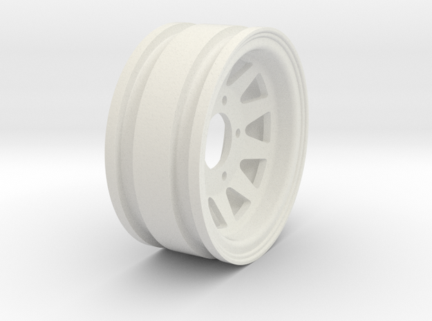 1.55" Steel OEM 5 Lug Wheel in White Natural Versatile Plastic