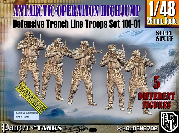 1/48 Antarctic Troops Set101-01 in Tan Fine Detail Plastic