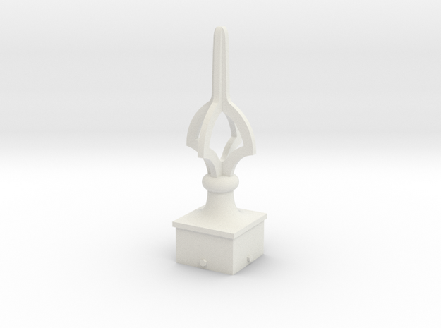Signal Semaphore Finial (Cruciform) 1:22.5 scale in White Natural Versatile Plastic