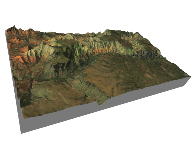 Oak Creek Canyon Map: 7"x12" in Glossy Full Color Sandstone