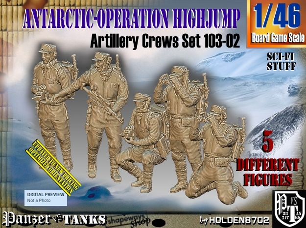 1/46 Antarctic Troops Set103-02 in Tan Fine Detail Plastic