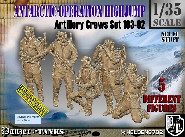 1/35 Antarctic Troops Set103-02 in Tan Fine Detail Plastic