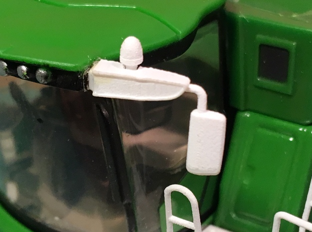 (5) GREEN COMBINE CAB STLYE MIRRORS in Tan Fine Detail Plastic