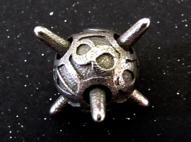 Sputnik d8 in Polished Bronzed Silver Steel