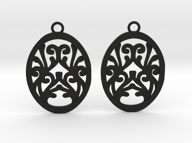 Olwen earrings in Black Natural Versatile Plastic: Small