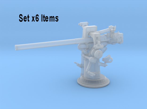 1/500 USN 3''/50 [7.62 Cm] Cal. Deck Gun set x6 in Tan Fine Detail Plastic