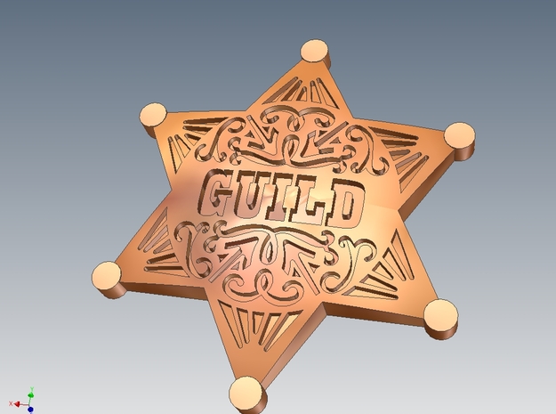 15 X Law enforcement Guild Star 20mm. in Tan Fine Detail Plastic