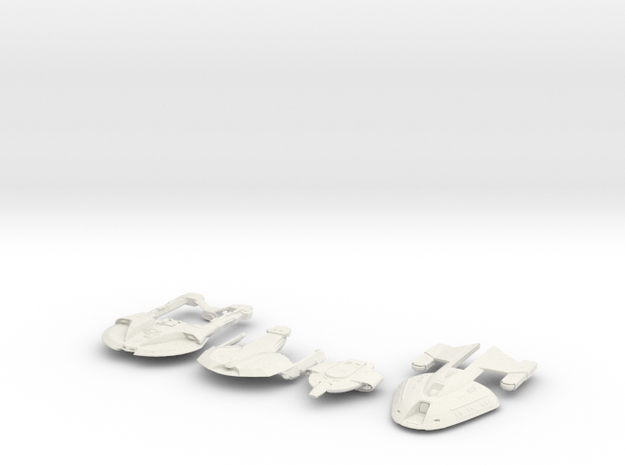 2500 TNG Federation 4 pack in White Natural Versatile Plastic
