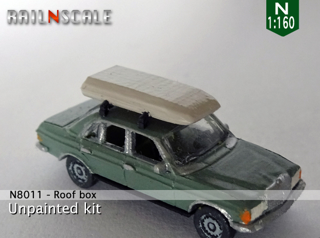 Roof box (N 1:160) in Tan Fine Detail Plastic