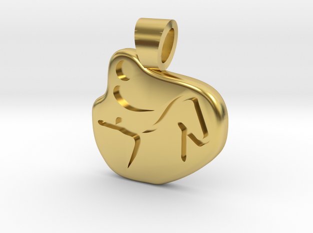 Equestrian in Polished Brass