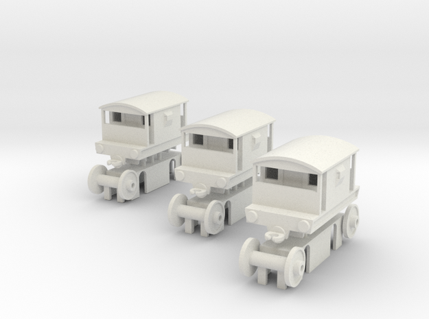 Morris' Toys - Railway Brakevan 3-Pack in White Natural Versatile Plastic
