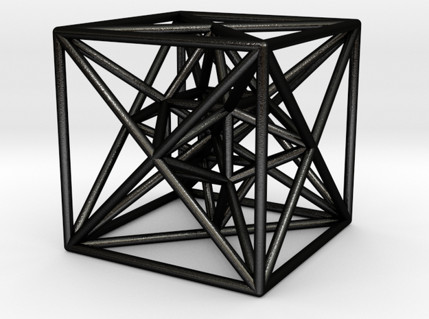 Cubical 24-Cell in Matte Black Steel