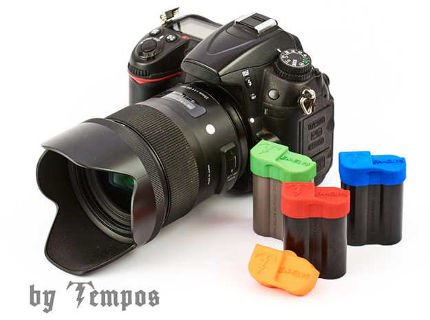 Battery Cap for Nikon EN-EL15 - Akkuabdeckung in Blue Processed Versatile Plastic