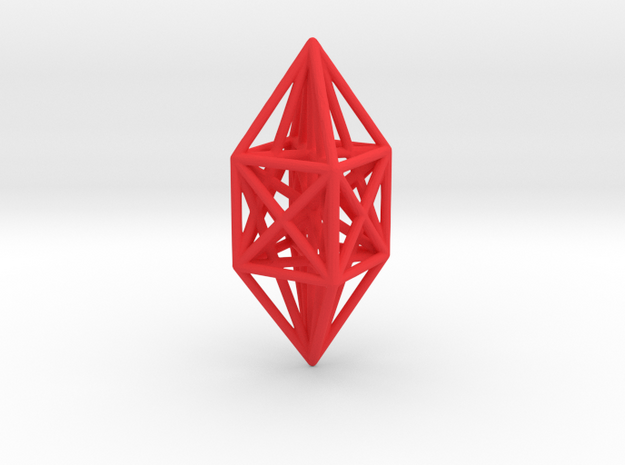 10 node complete graph ornament in Red Processed Versatile Plastic
