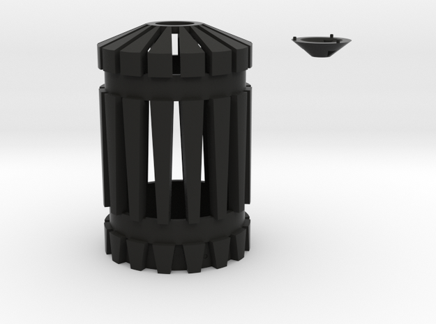 Battlestar Galactica blaster top with optional tip in Black Natural Versatile Plastic
