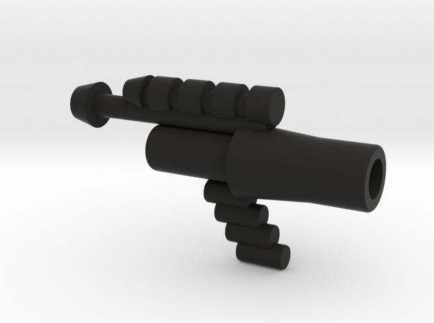 Lobros Gun with 3mm Hole in Black Natural Versatile Plastic