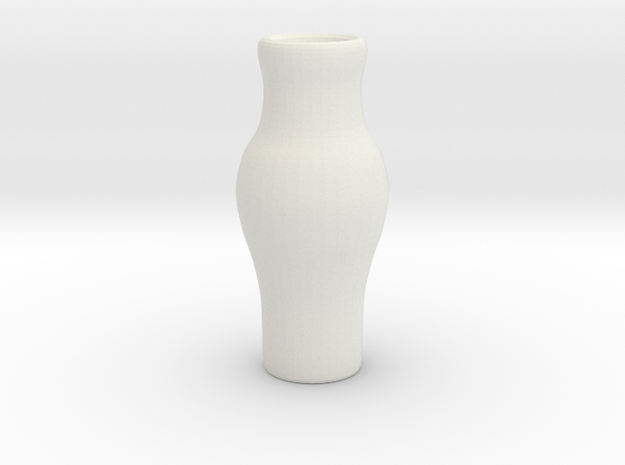 Tiny Vase in White Natural Versatile Plastic