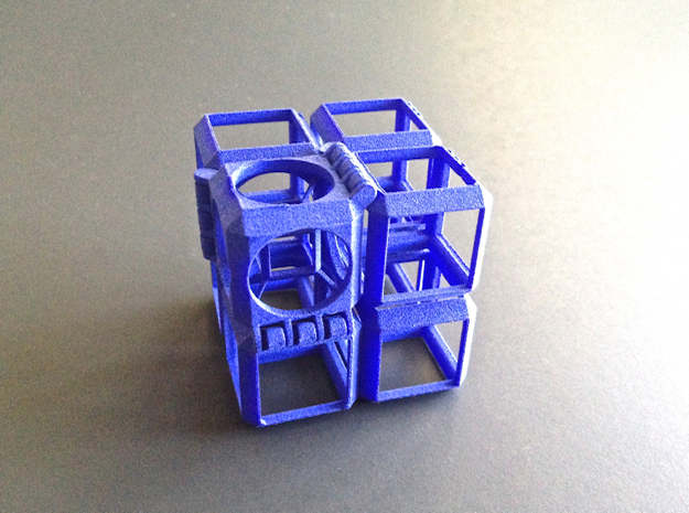 PUZZLE 3d-Puzzle (2 inches) in Blue Processed Versatile Plastic