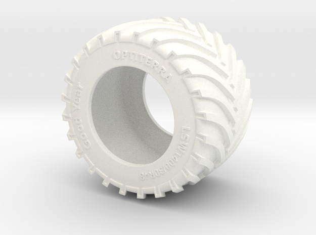 1/87 LSW 1400 Tyre in White Processed Versatile Plastic: 1:87 - HO