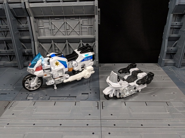 TF Combiner Wars Groove Motorcycle Cannon Set in White Natural Versatile Plastic