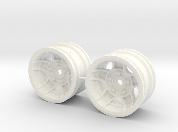 M-Chassis Wheels - NSU-TT ATS Style - +5mm Offset in White Processed Versatile Plastic